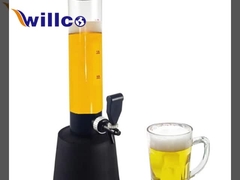พลาสติก 3L เครื่องดื่มหอคอย เครื่องสําอางกาแฟ Black Beer Tower